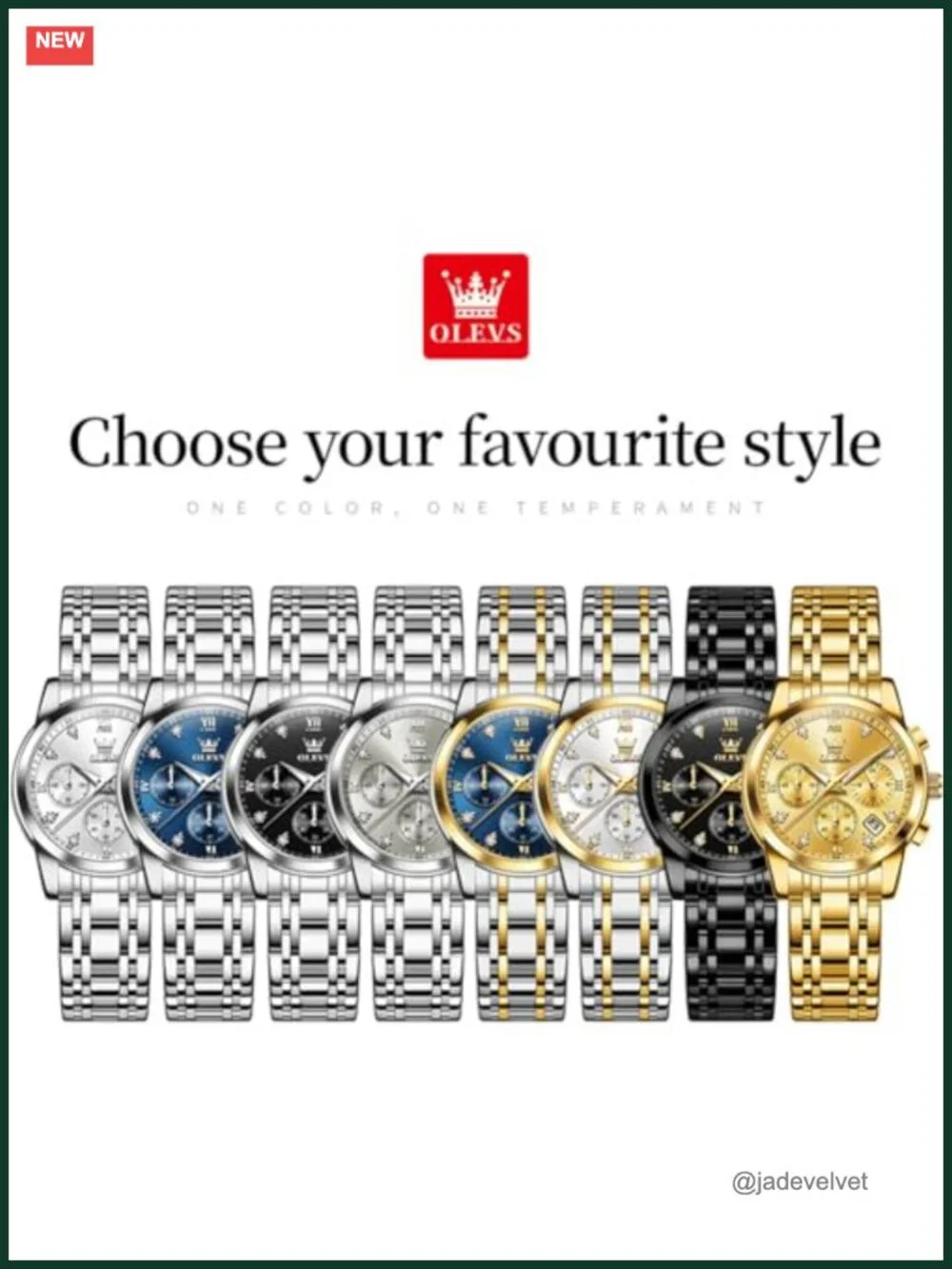 Ladies Multifunction Watch Stainless Steel Two Tone Analog Quartz Waterproof